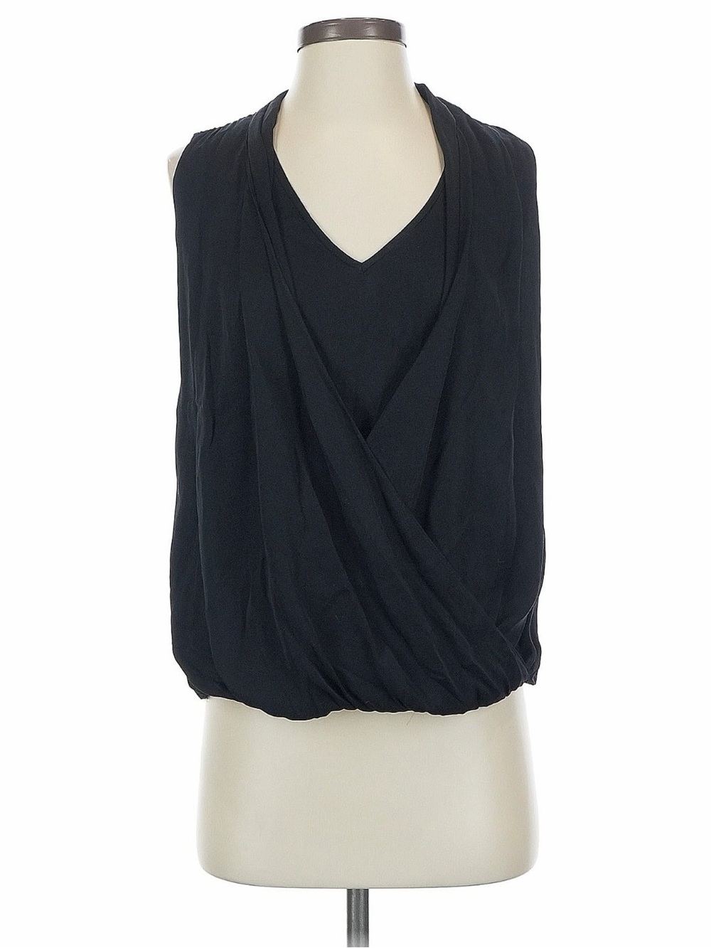 Emerson Thorpe Eden Draped Sleeveless Top in Black